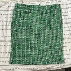 Green tweed skirt